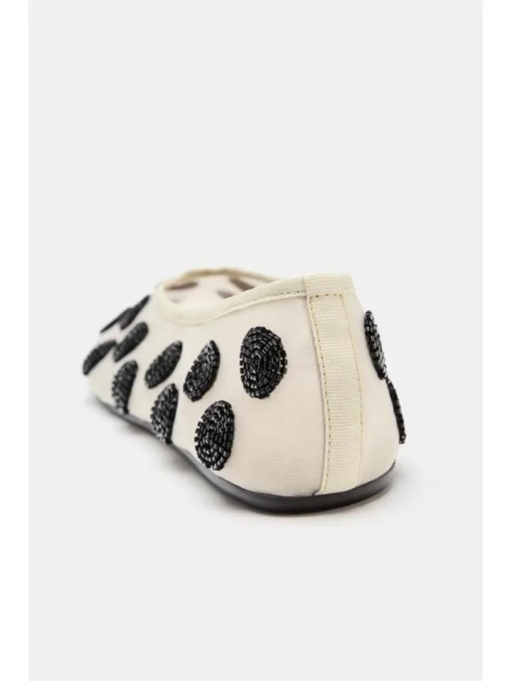 ZARA PRINTED BEADED BALLET FLATS 2516/810/202
